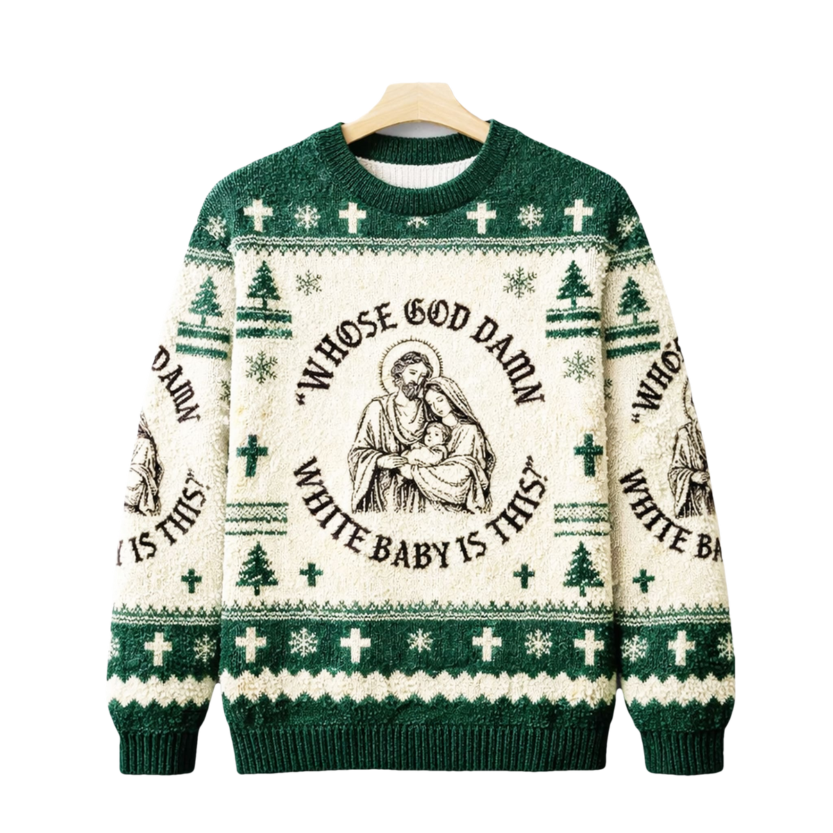Whose Goddamn White Baby Is This Ugly Christmas Sweater - Moonbestprint