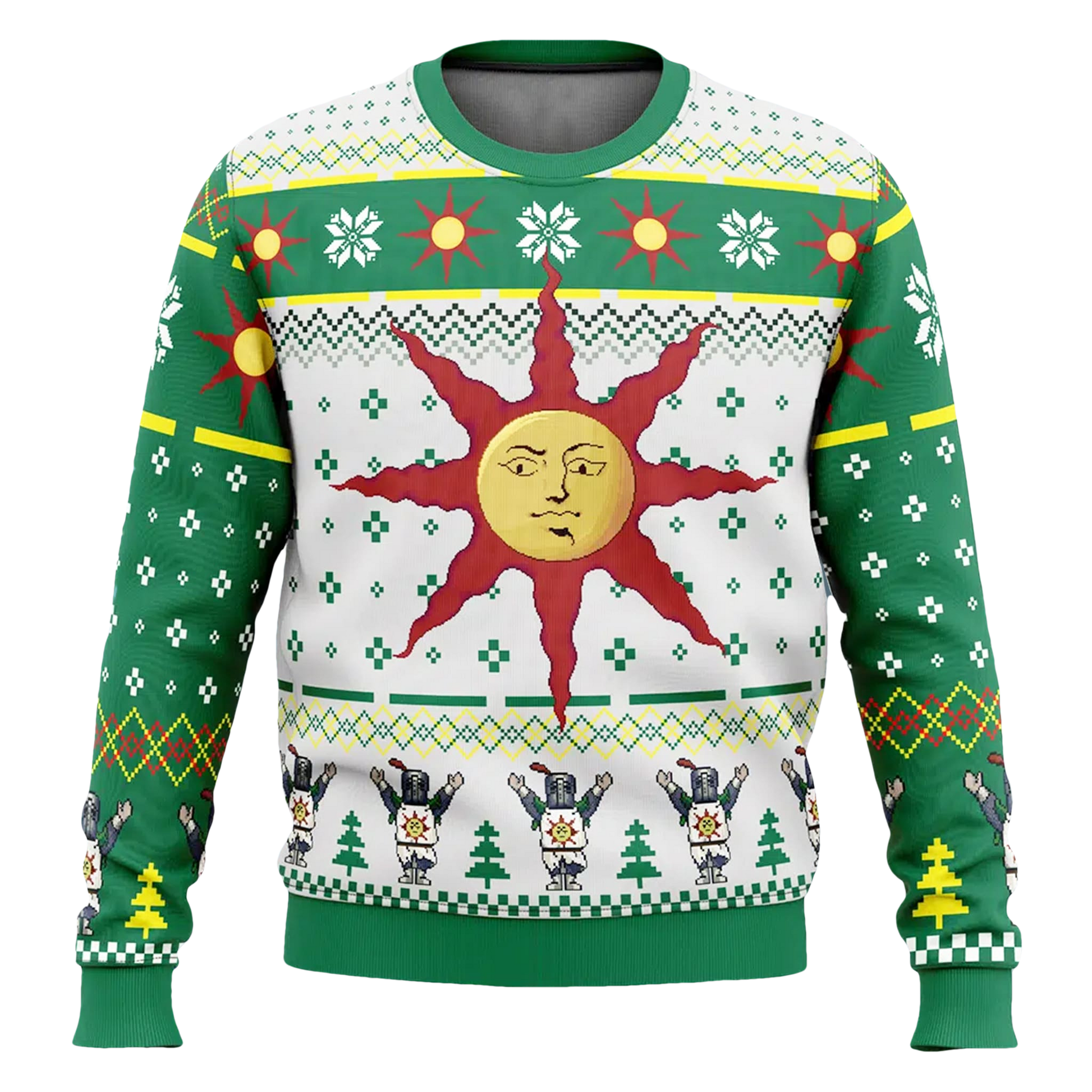 Warrior of Sunlight Dark Souls Ugly Christmas Sweater - Moonbestprint