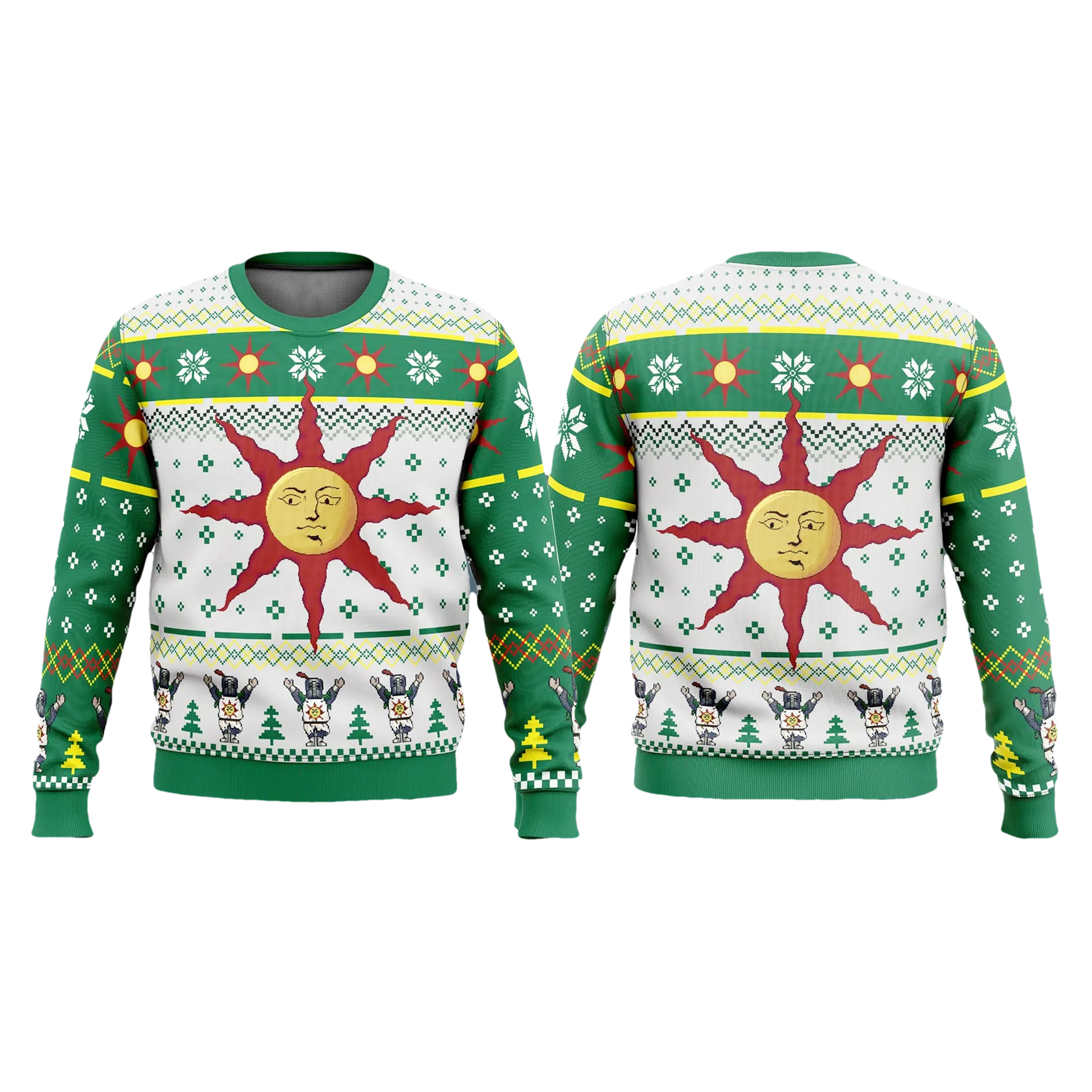 Warrior of Sunlight Dark Souls Ugly Christmas Sweater - Moonbestprint
