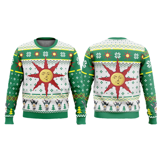 Warrior of Sunlight Dark Souls Ugly Christmas Sweater - Moonbestprint