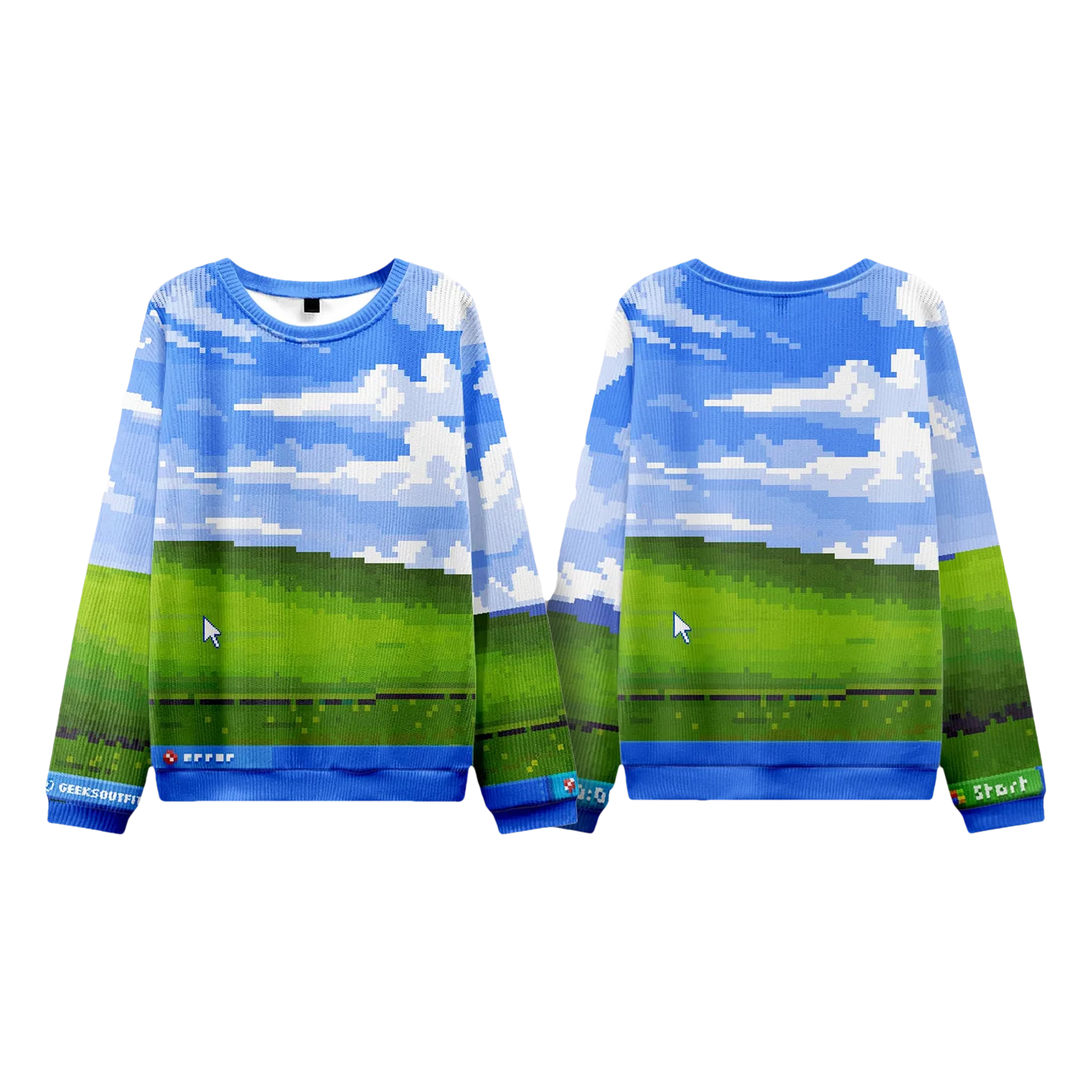 Vintage Windows XP Wallpaper Ugly Christmas Sweater - Moonbestprint
