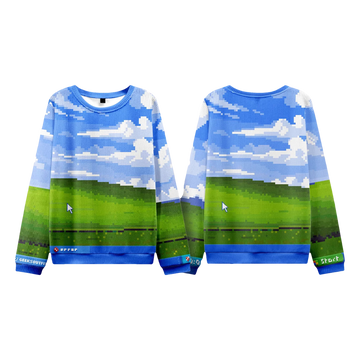 Vintage Windows XP Wallpaper Ugly Christmas Sweater - Moonbestprint