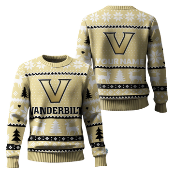 Vanderbilt Commodores 2025 Christmas Personalized Ugly Sweater - Moonbestprint