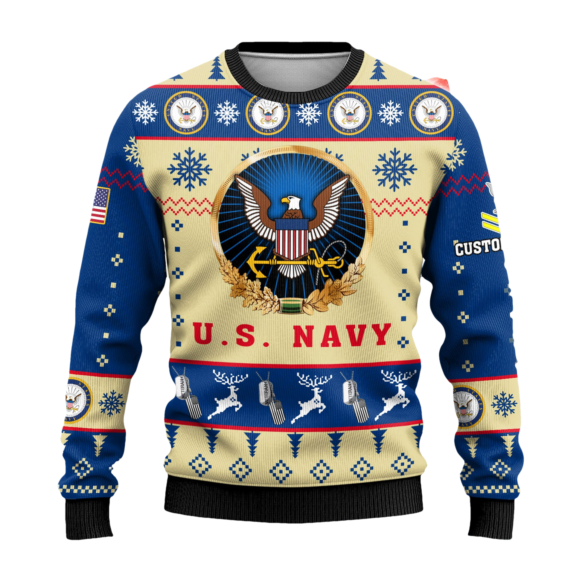 US Navy Proudly Served Ugly Christmas Sweater - Moonbestprint