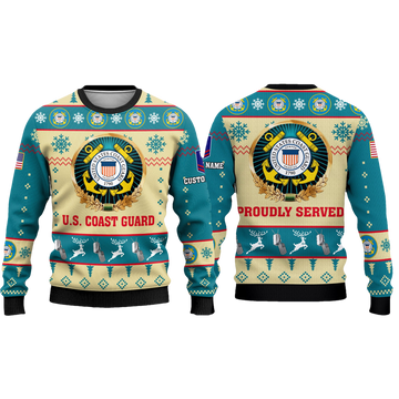 US Coast Guard Ugly Christmas Sweater - Moonbestprint