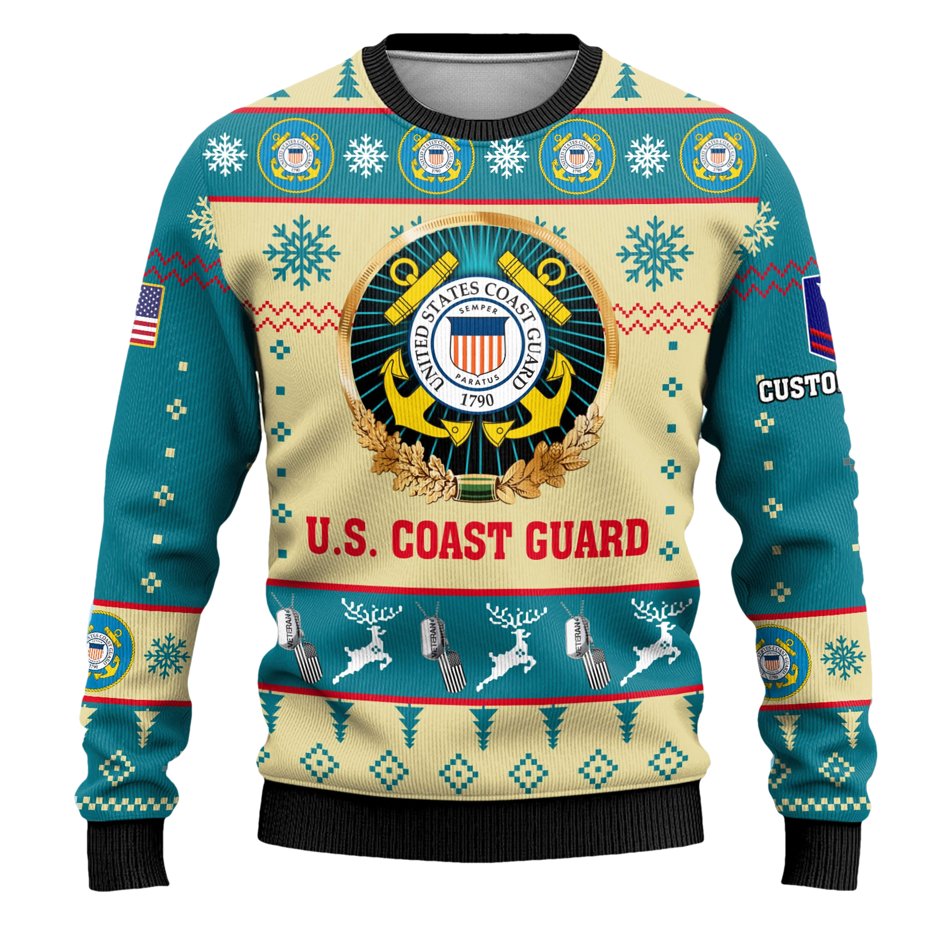 US Coast Guard Ugly Christmas Sweater - Moonbestprint