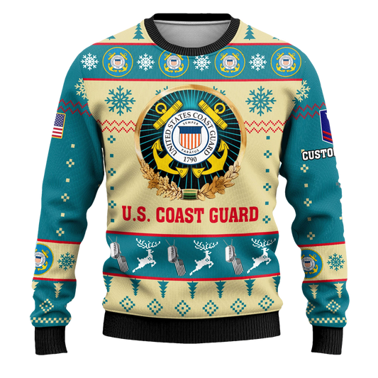 US Coast Guard Ugly Christmas Sweater - Moonbestprint