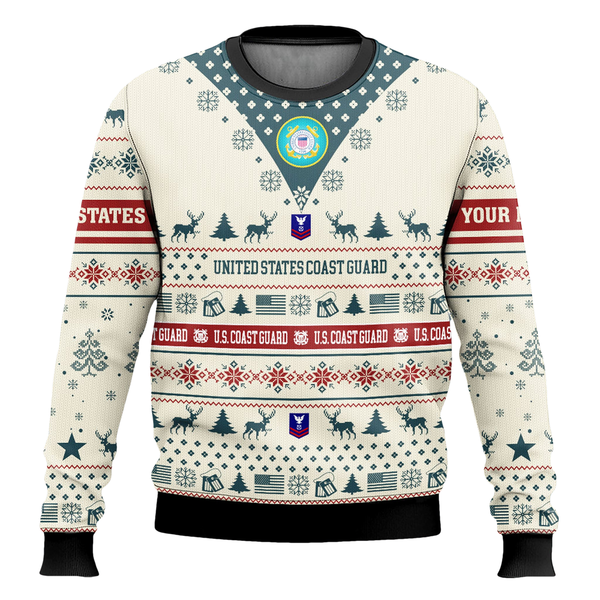 US Coast Guard Veteran Merry Christmas Brothers Ugly Sweater - Moonbestprint