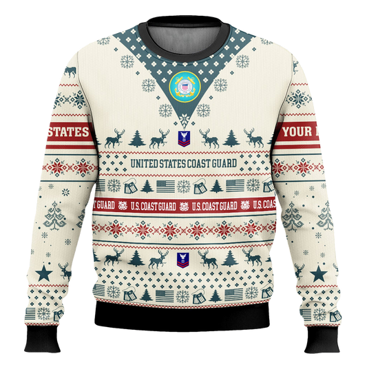 US Coast Guard Veteran Merry Christmas Brothers Ugly Sweater - Moonbestprint