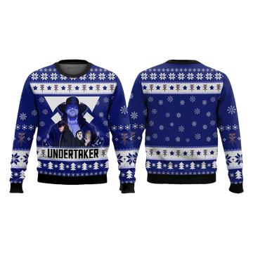 Undertaker Blue Ugly Christmas Sweater - Moonbestprint