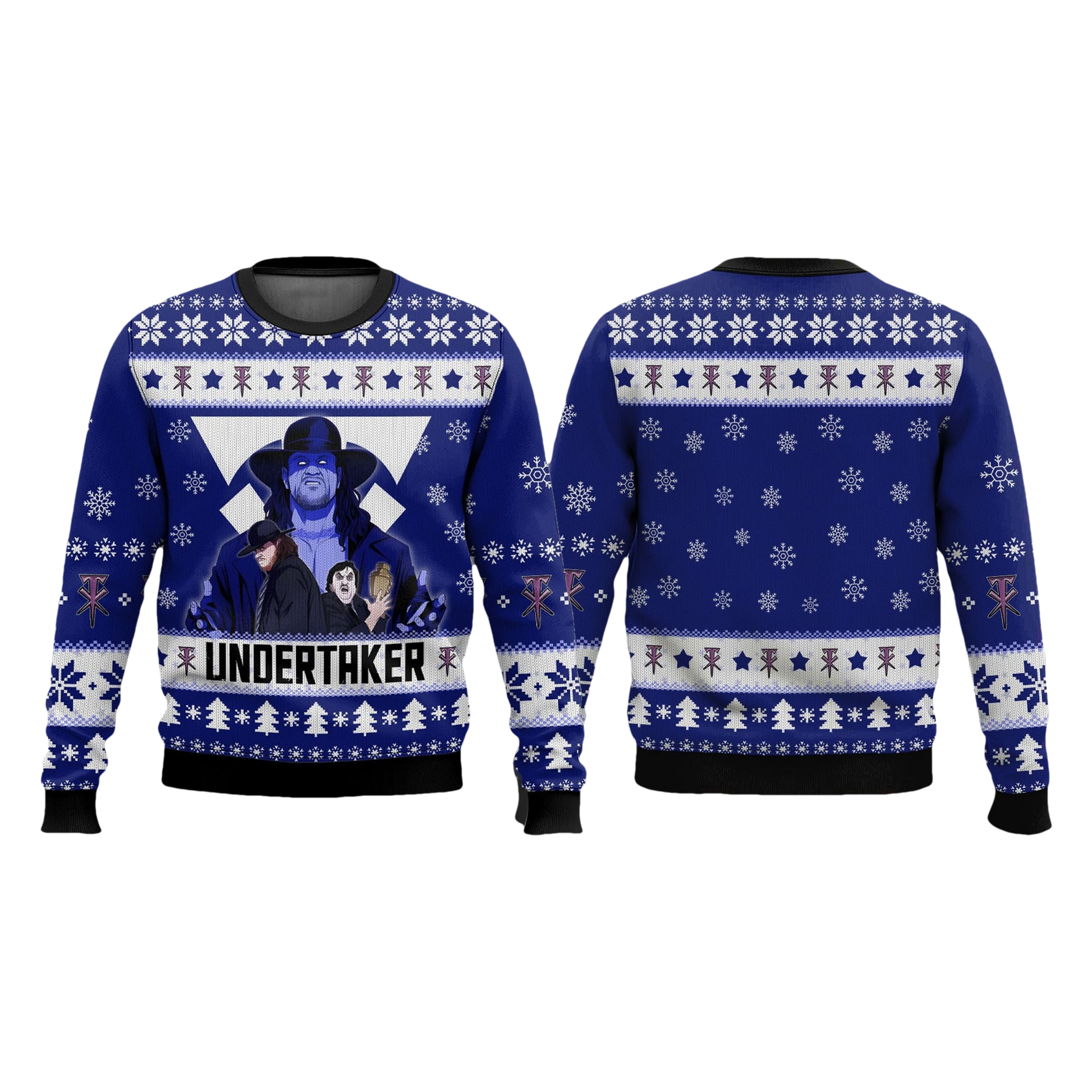 Undertaker Blue Ugly Christmas Sweater - Moonbestprint
