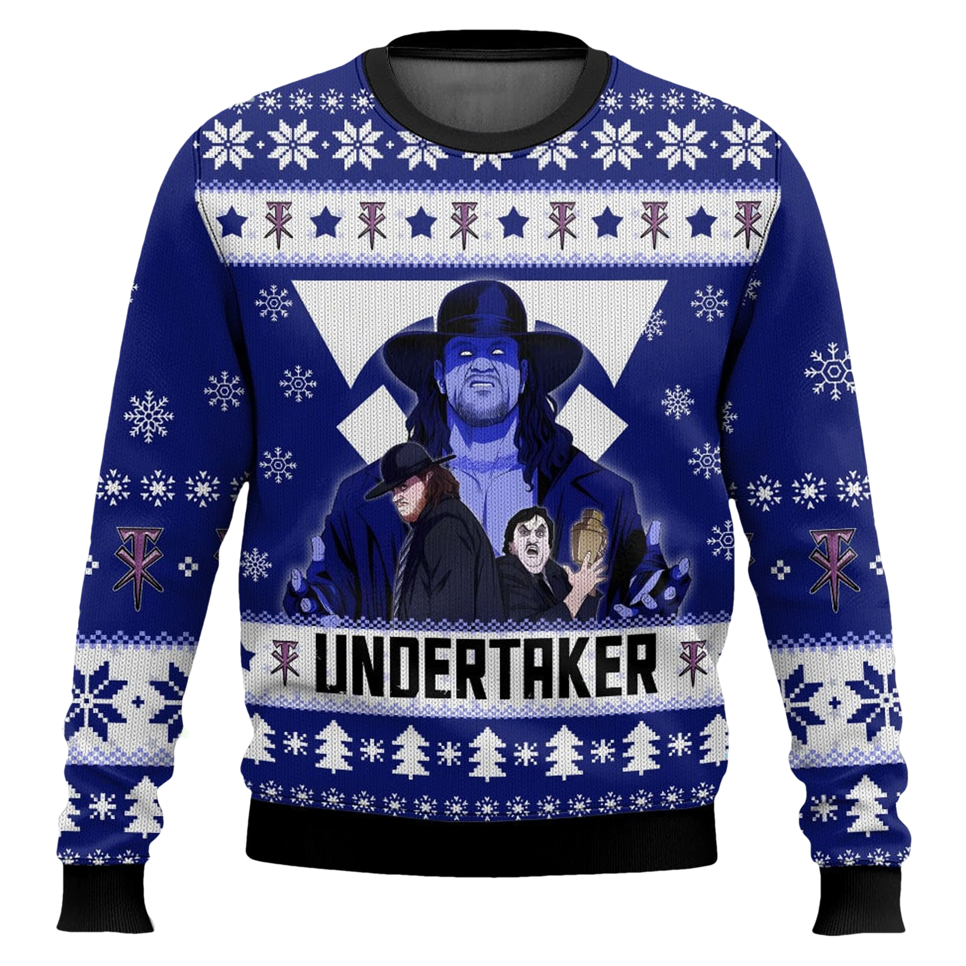 Undertaker Blue Ugly Christmas Sweater - Moonbestprint