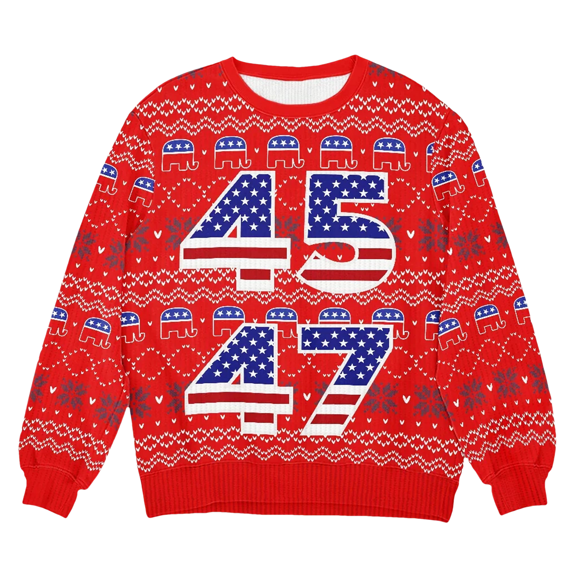 Trump Republican 45 47 Ugly Sweater - Moonbestprint