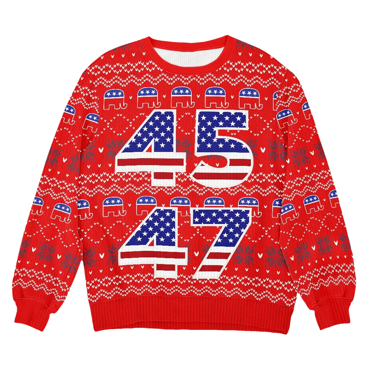 Trump Republican 45 47 Ugly Sweater - Moonbestprint