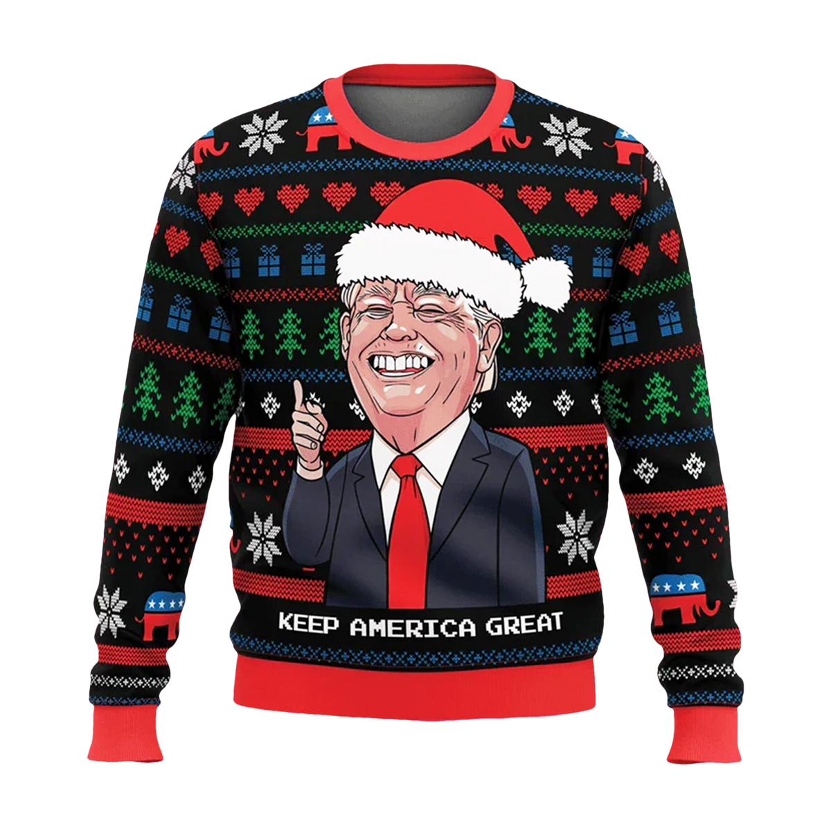 Trump Keep America Great 2025 Ugly Christmas Sweater - Moonbestprint