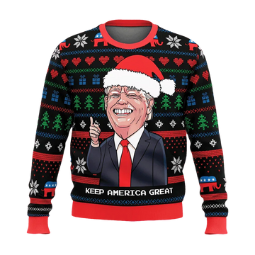 Trump Keep America Great 2025 Ugly Christmas Sweater - Moonbestprint