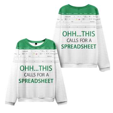 This Calls for a Spreadsheet Funny Excel Ugly Sweater - Moonbestprint