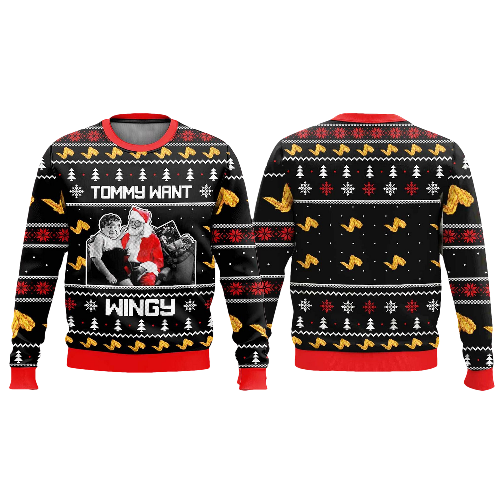 Tommy Want Wingy SNL Ugly Christmas Sweater - Moonbestprint