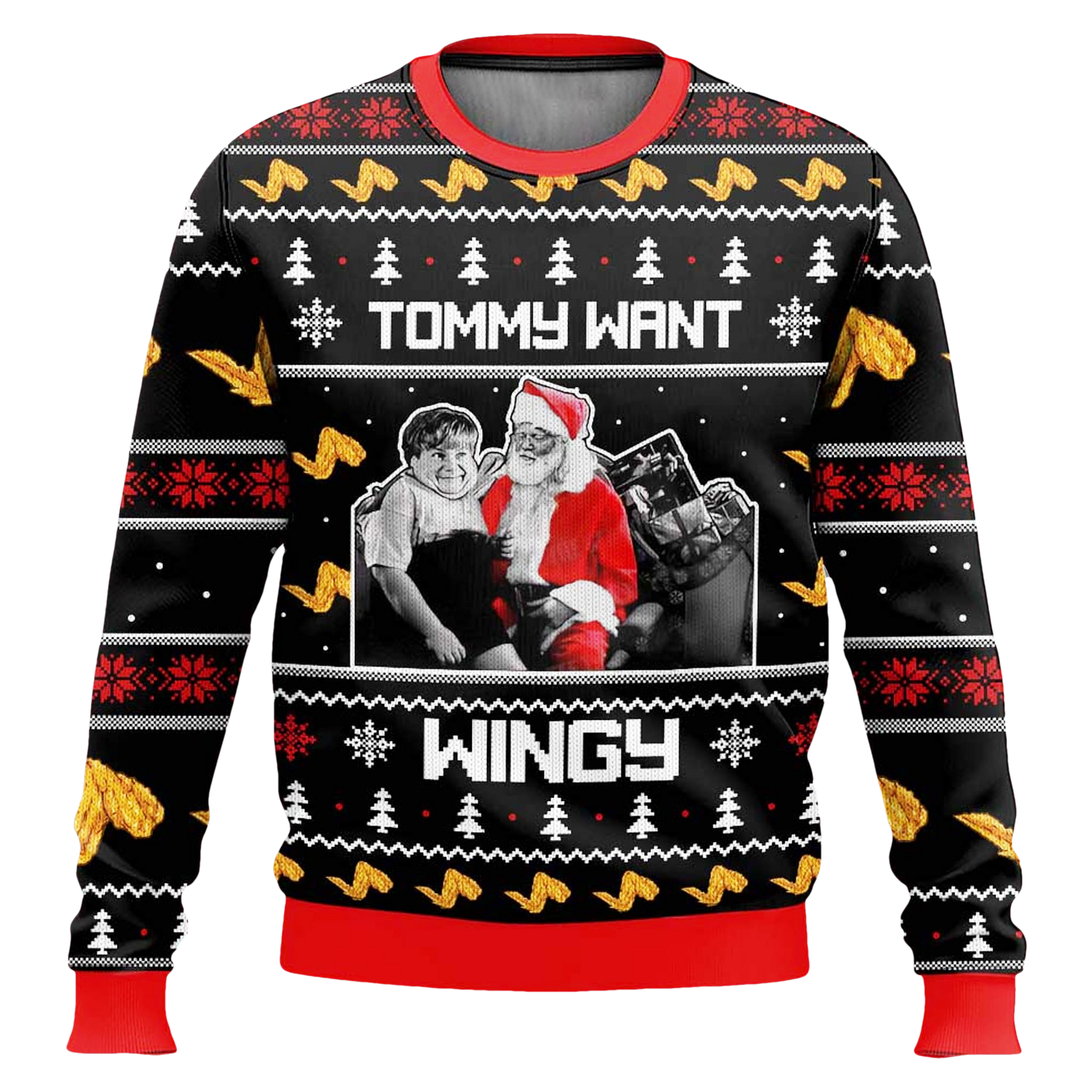 Tommy Want Wingy SNL Ugly Christmas Sweater - Moonbestprint