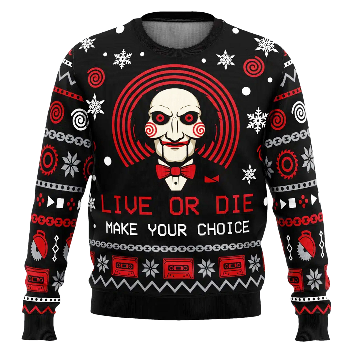 The Saw Live Or Die Make Your Choice Christmas Ugly Sweater - Moonbestprint