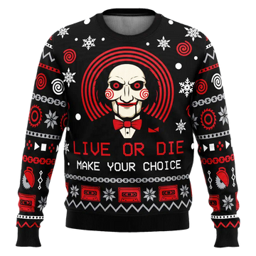 The Saw Live Or Die Make Your Choice Christmas Ugly Sweater - Moonbestprint