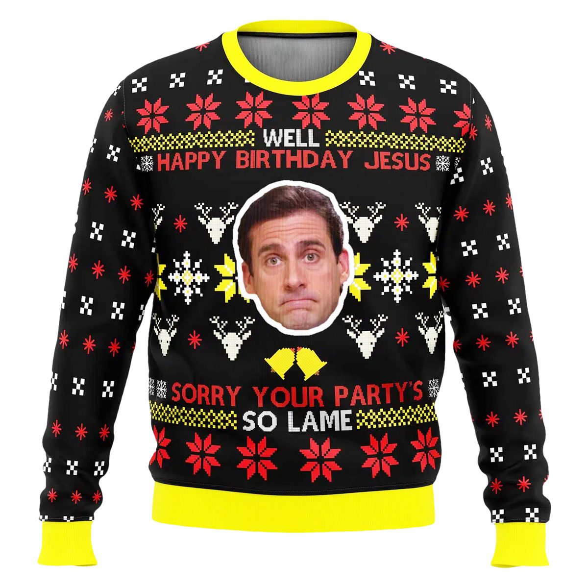 The Office Michael Scott Well Happy Birthday Jesus Ugly Christmas Sweater - Moonbestprint