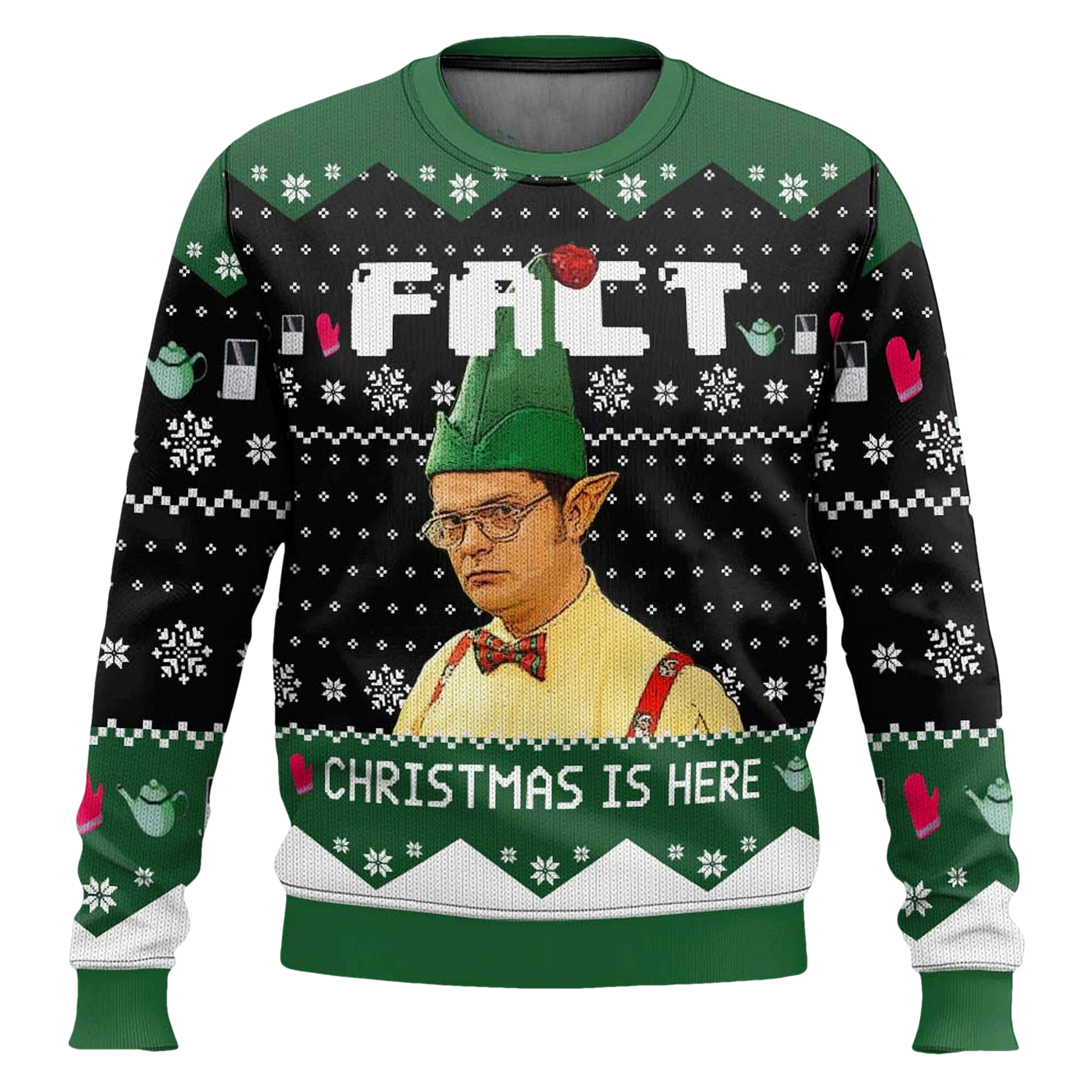 The Office Dwight Schrute Fact Christmas Is Here Ugly Sweater - Moonbestprint
