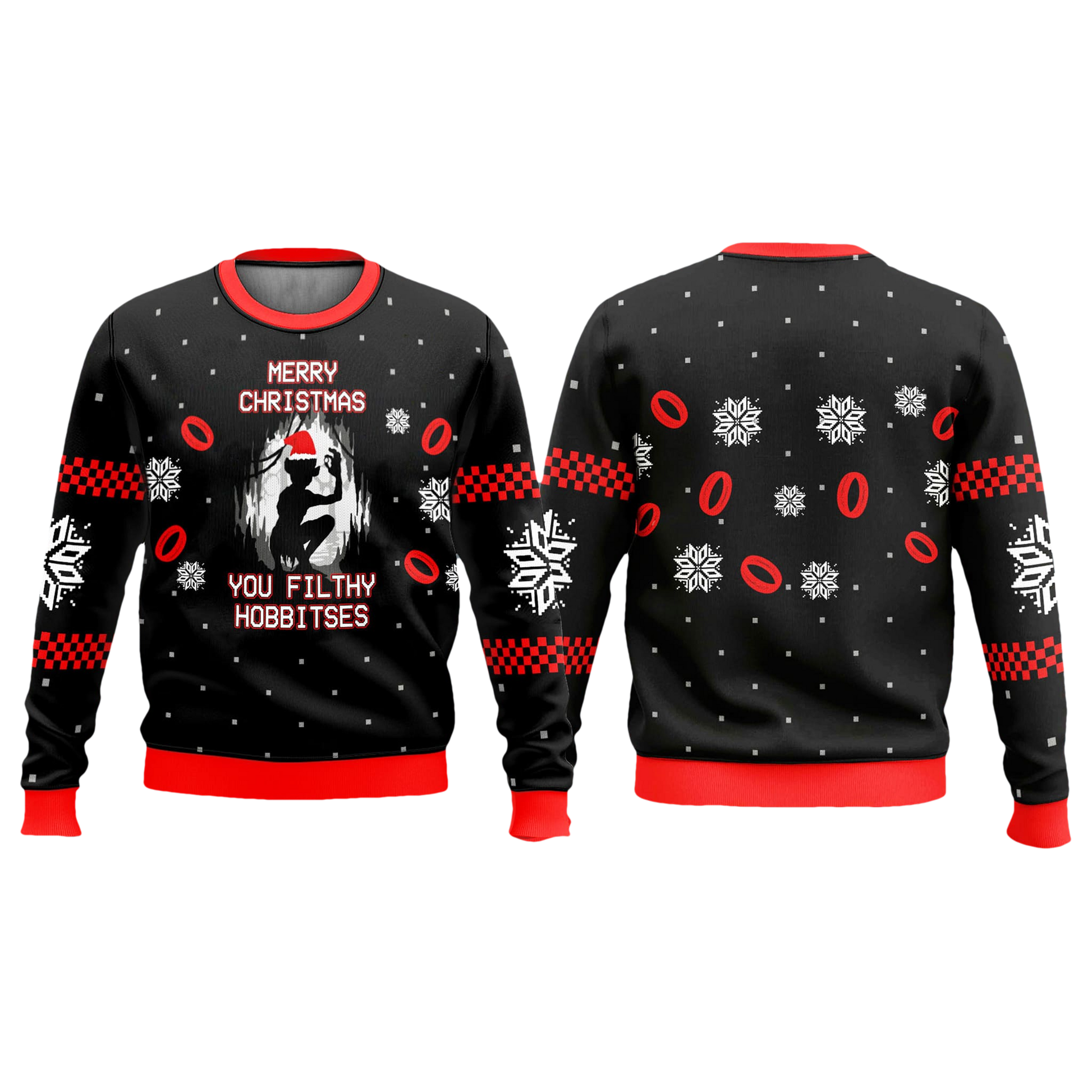 The Lord Of The Rings Gollum Filthy Hobbitses Ugly Christmas Sweater - Moonbestprint