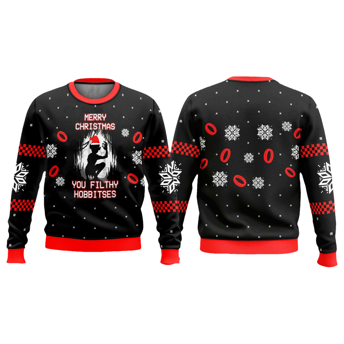 The Lord Of The Rings Gollum Filthy Hobbitses Ugly Christmas Sweater - Moonbestprint