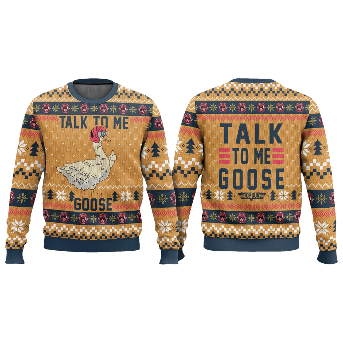 Talk To Me Goose Top Gun Ugly Christmas Sweater - Moonbestprint