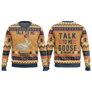 Talk To Me Goose Top Gun Ugly Christmas Sweater - Moonbestprint