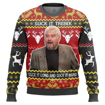 Suck It Trebek Sean Connery SNL Ugly Christmas Sweater - Moonbestprint