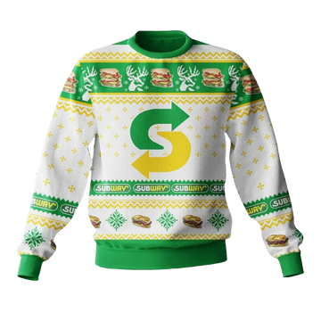 Subway Sandwich Ugly Christmas Sweater - Moonbestprint