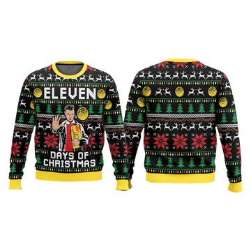 Stranger Things Eleven Days Of Christmas Ugly Sweater - Moonbestprint