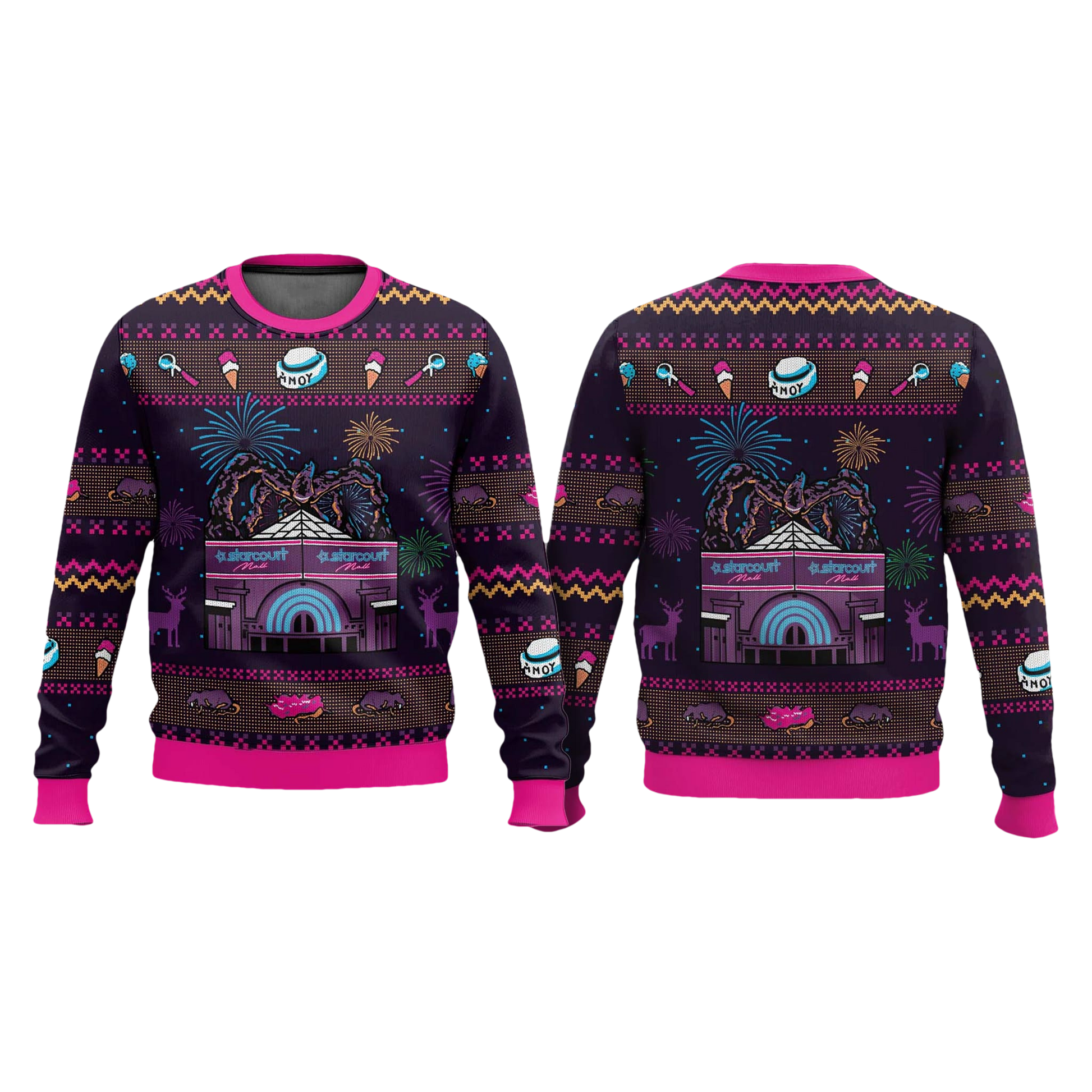 Stranger Things Starcourt Mall Ugly Christmas Sweater - Moonbestprint