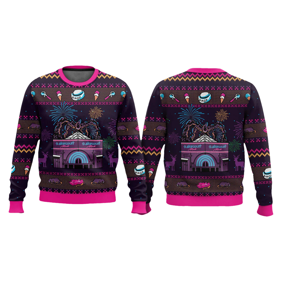 Stranger Things Starcourt Mall Ugly Christmas Sweater - Moonbestprint