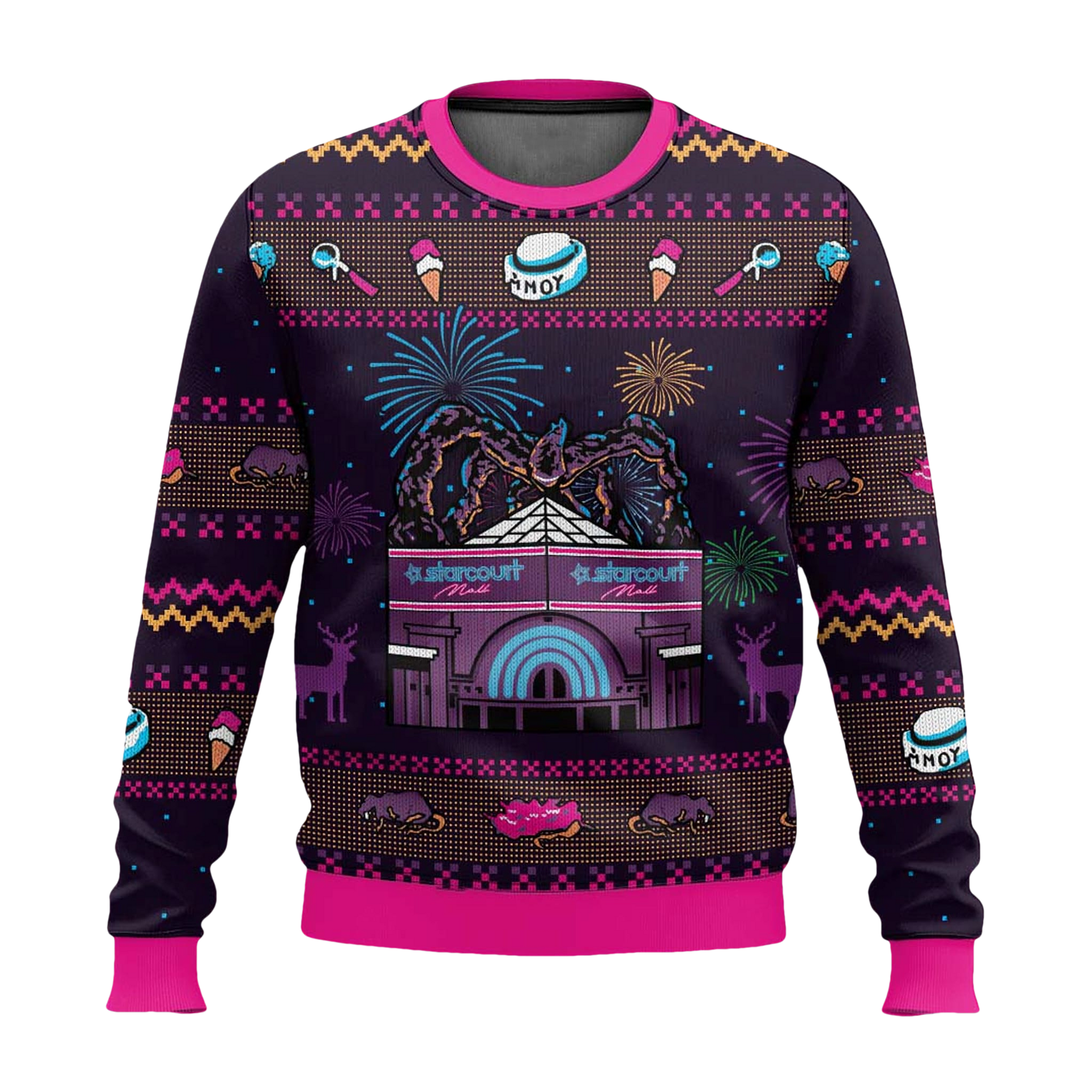 Stranger Things Starcourt Mall Ugly Christmas Sweater - Moonbestprint