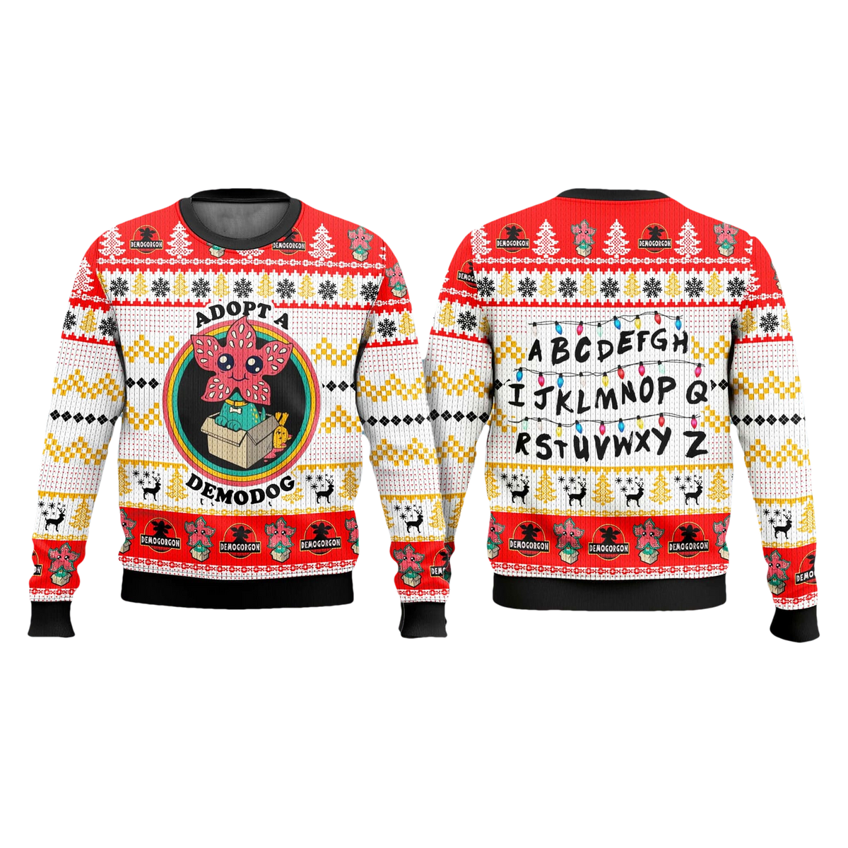 Stranger Things Adopt A Demodog Christmas Ugly Sweater - Moonbestprint