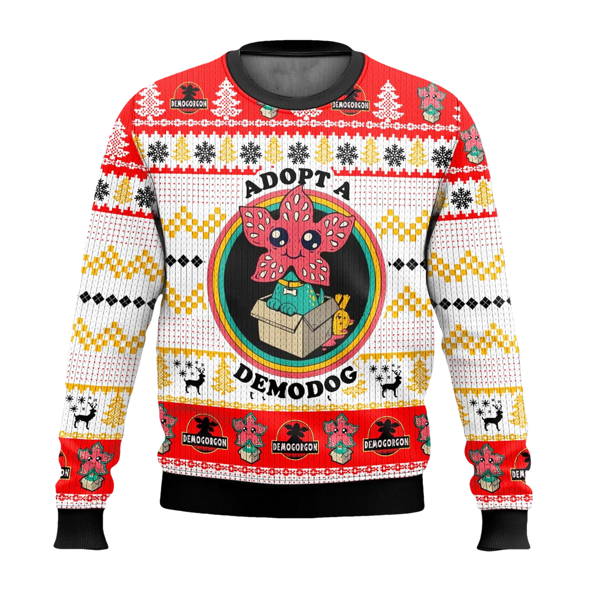 Stranger Things Adopt A Demodog Christmas Ugly Sweater - Moonbestprint