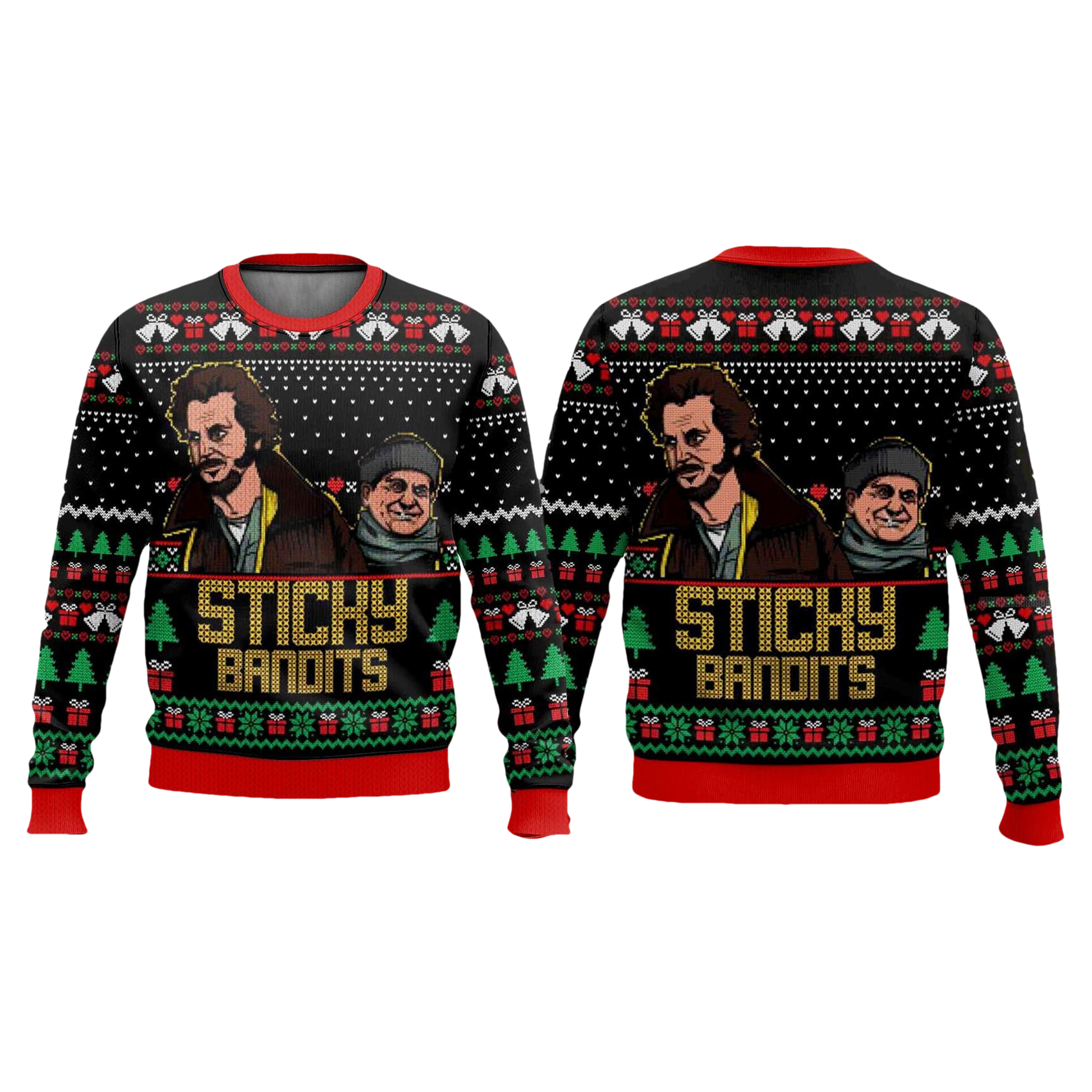 Sticky Bandits Home Alone Ugly Christmas Sweater - Moonbestprint