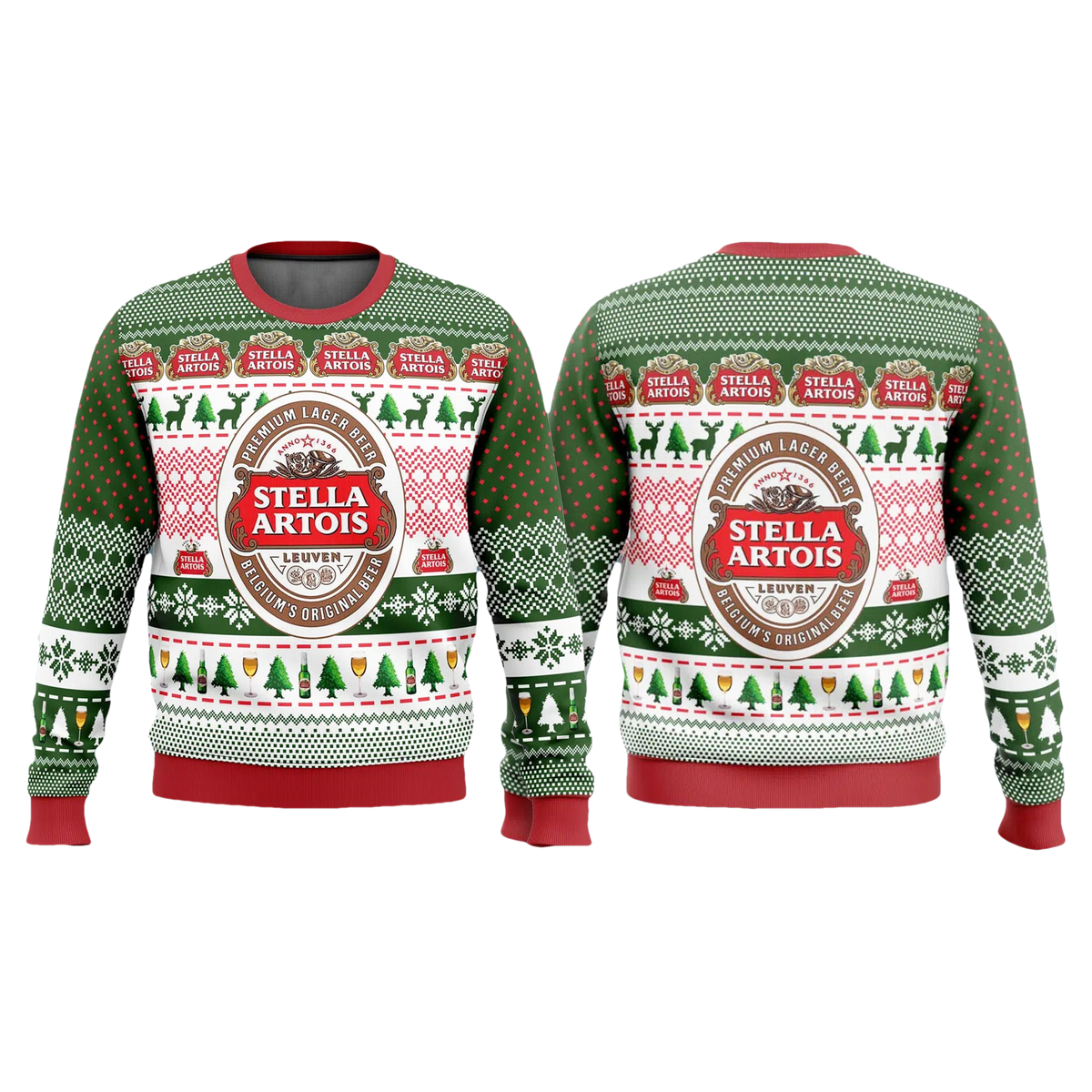 Stella Artois Beer Christmas Ugly Sweater - Moonbestprint
