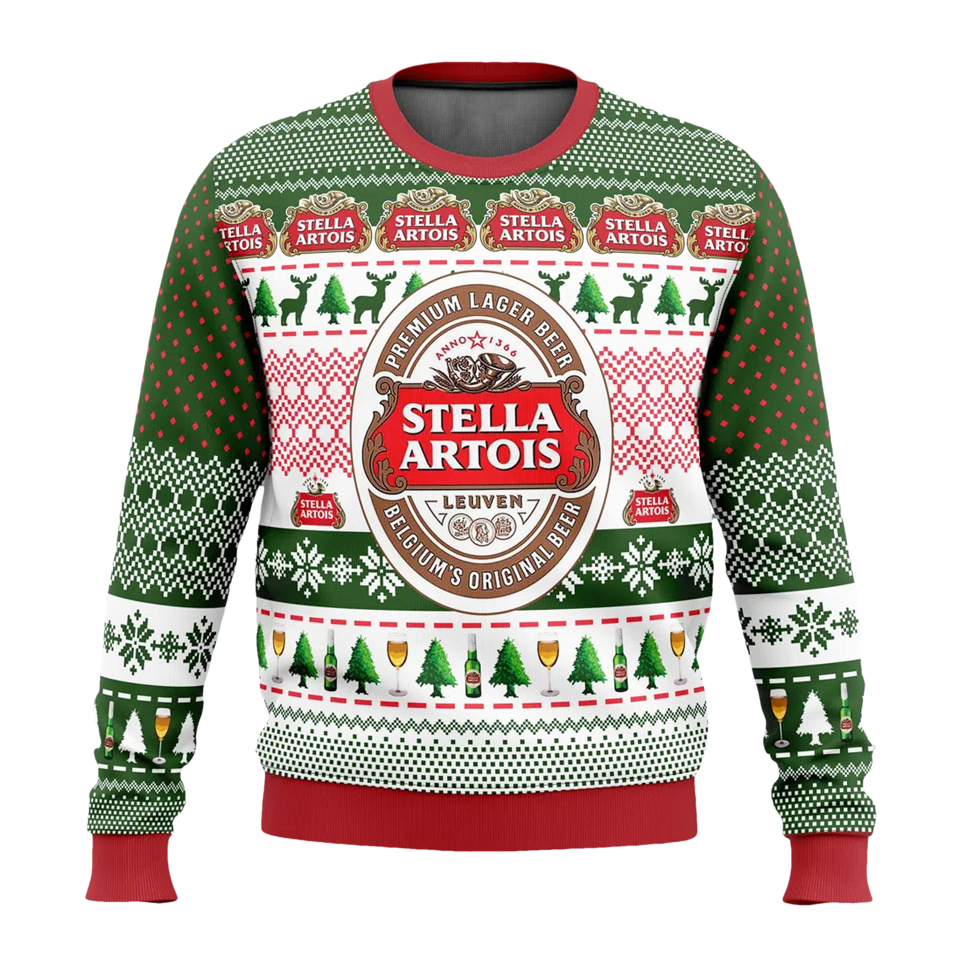 Stella Artois Beer Christmas Ugly Sweater - Moonbestprint