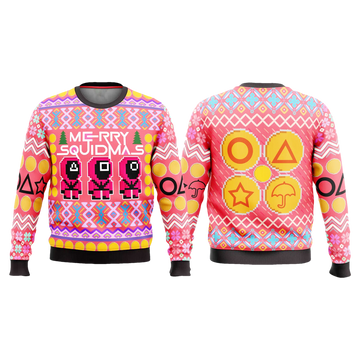 Squid Game Merry Squidmas Ugly Christmas Sweater - Moonbestprint