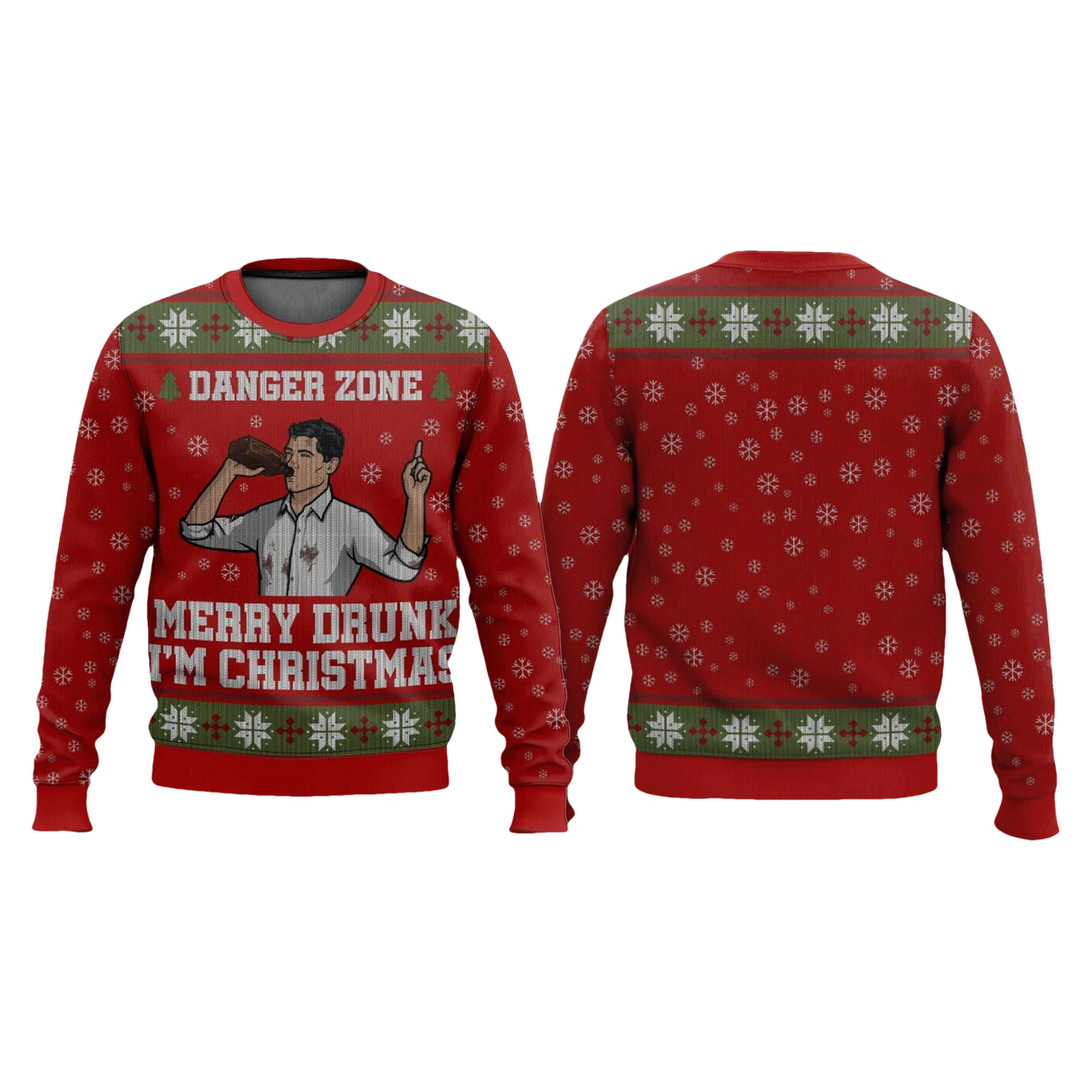 Sterling Archer Merry Drunk I'm Christmas Ugly Sweater - Moonbestprint