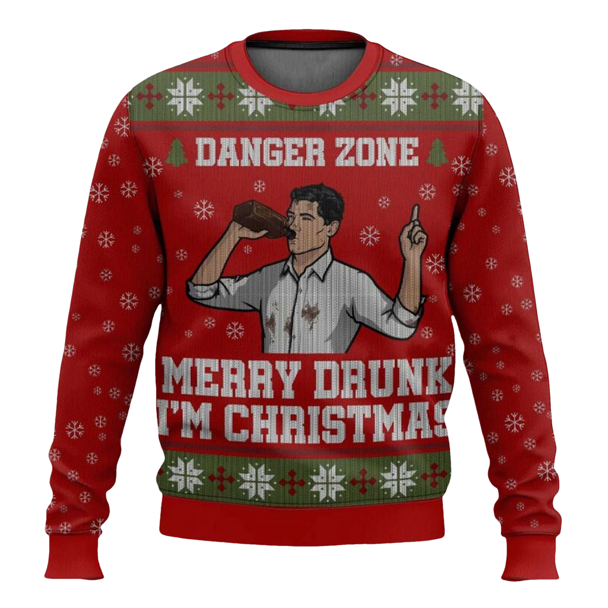 Sterling Archer Merry Drunk I'm Christmas Ugly Sweater - Moonbestprint