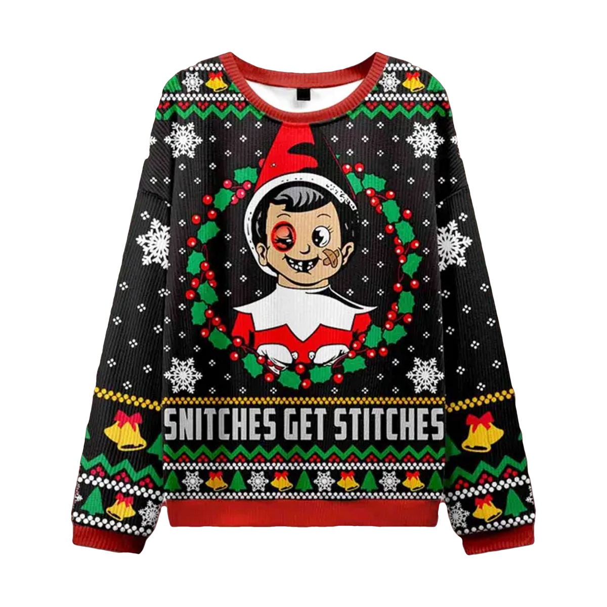 Snitches Get Stitches Ugly Christmas Sweater - Moonbestprint