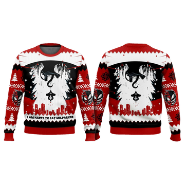 Spiderman Venom I Am Happy To eat Me Parker Ugly Sweater - Moonbestprint