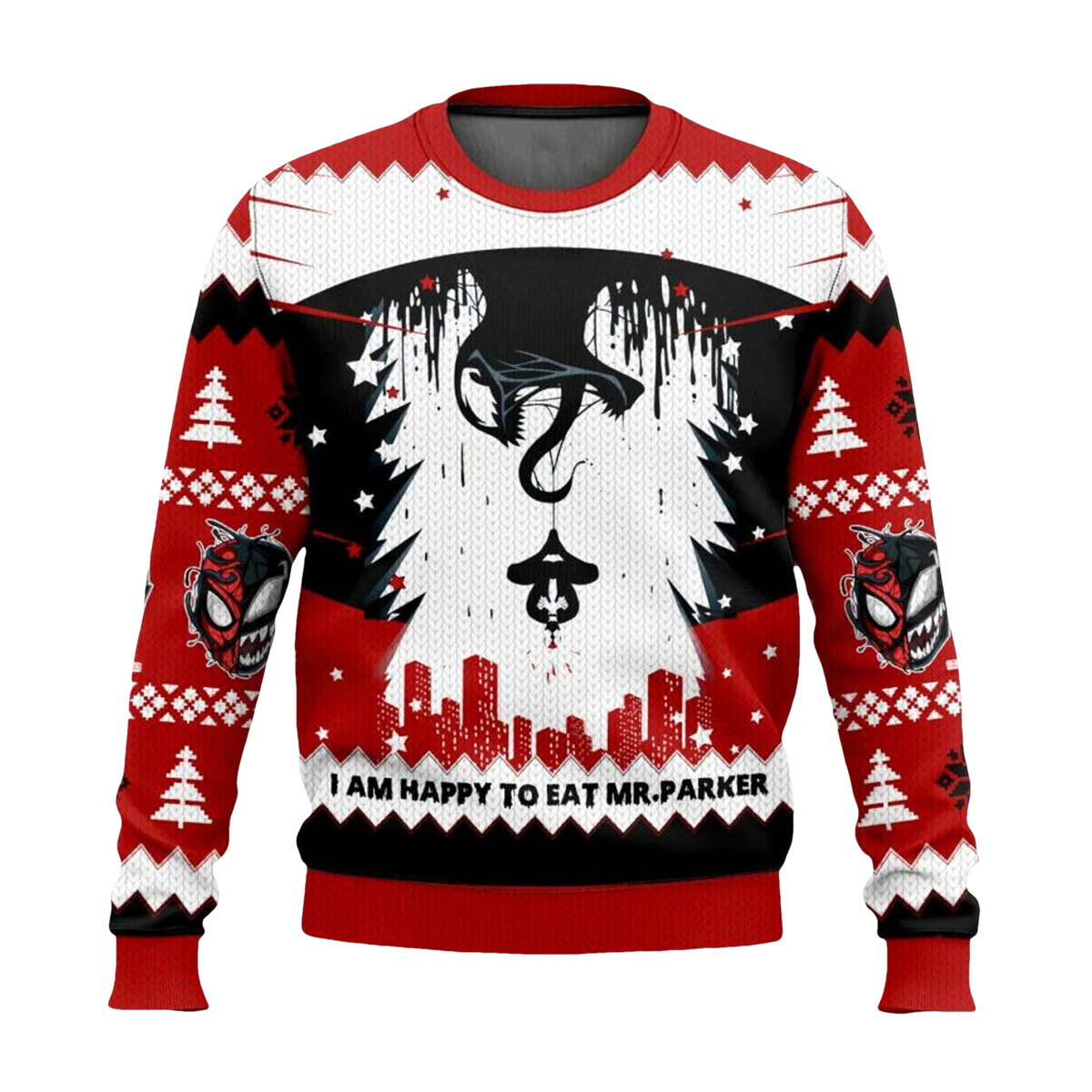 Spiderman Venom I Am Happy To eat Me Parker Ugly Sweater - Moonbestprint