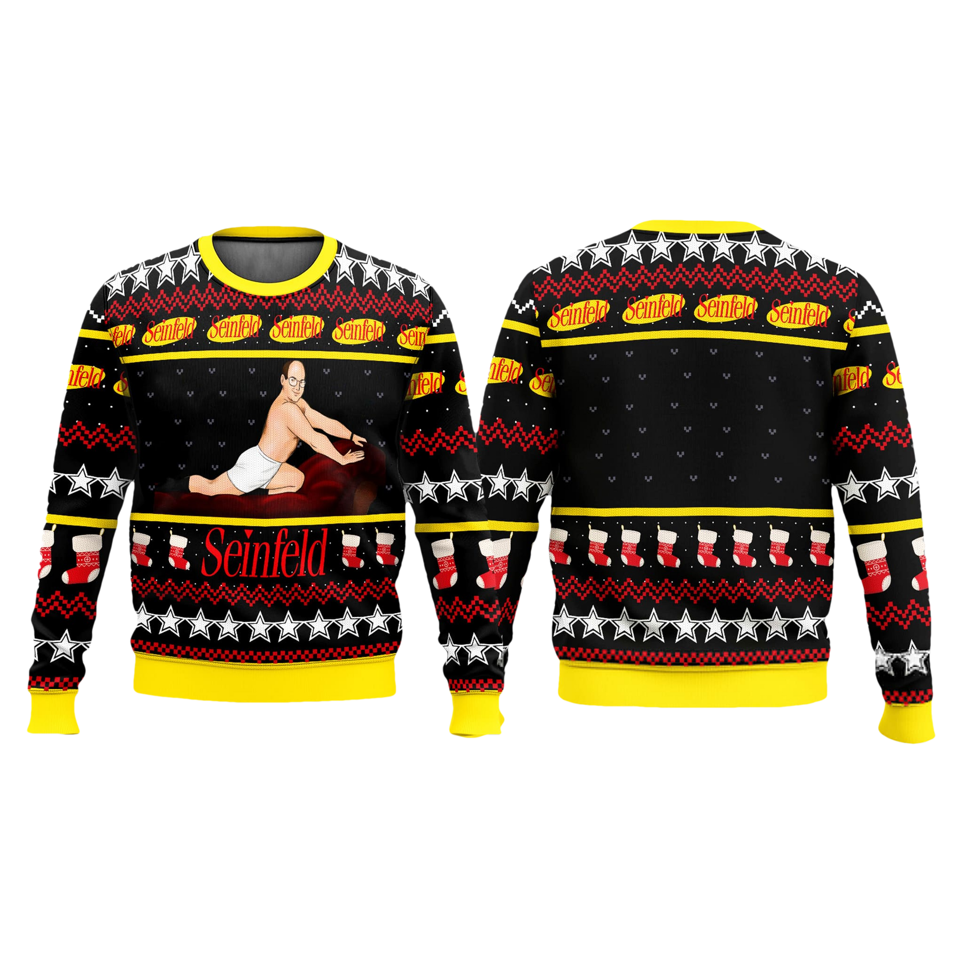 Seinfield George Costanza Funny Ugly Christmas Sweater - Moonbestprint