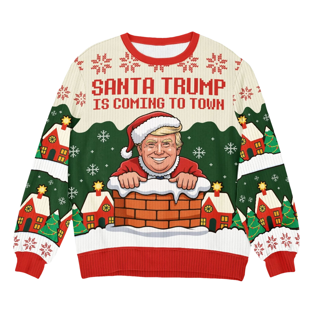 Santa Trump Is Coming To Town Ugly Christmas Sweater - Moonbestprint